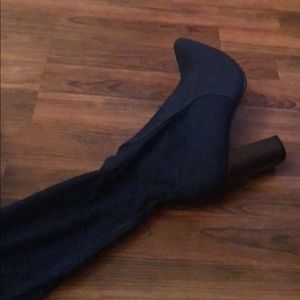 OVER THE KNEE Denim Boots